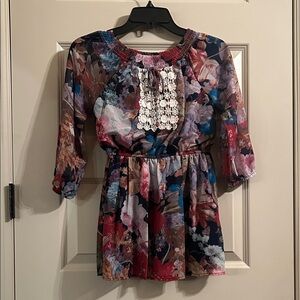 Truly Me Floral Kids Dress - Multicolor